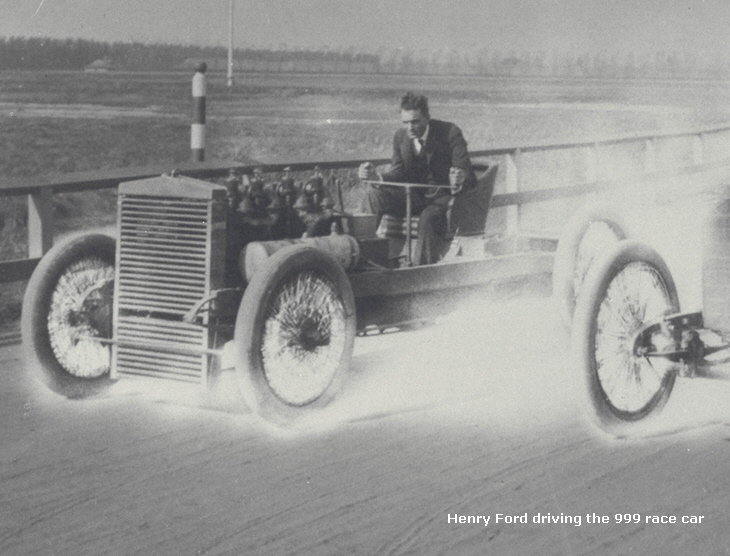 Henry Ford driving the 999 race car