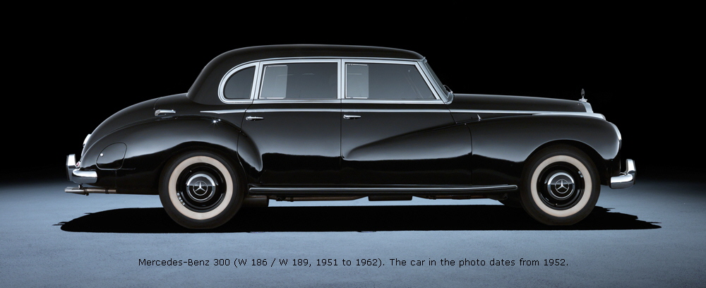 Mercedes-Benz 300 (W 186 / W 189, 1951 to 1962). The car in the photo dates from 1952.