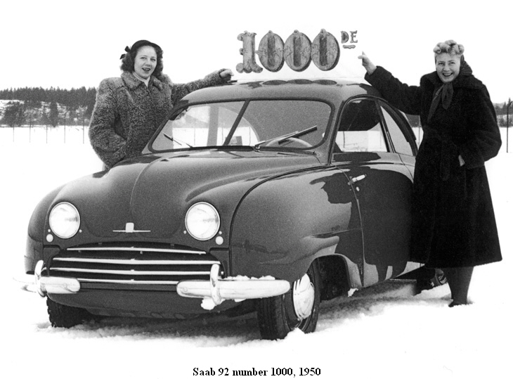 Saab 92 number 1000, 1950
