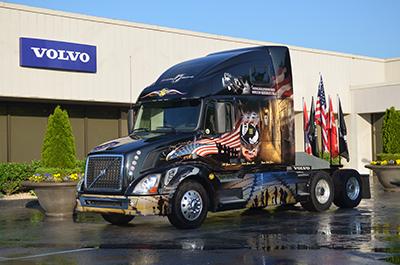  Volvo’s New River Valley assembly plant in Dublin, Virginia unveiled the design for its 2014 rolling memorial truck, which will travel in a motorcade from the plant to the U.S. capital during Memorial Day weekend.