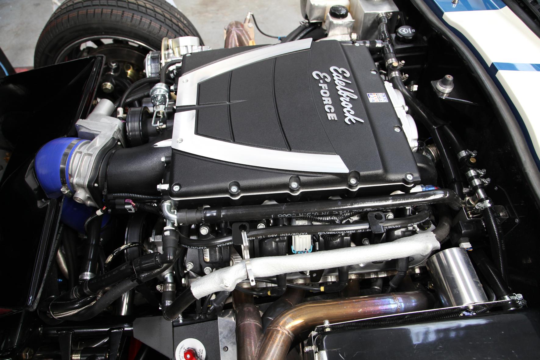 The supercharged 650bhp Corvette engine option for the Shelby Daytona Cobra