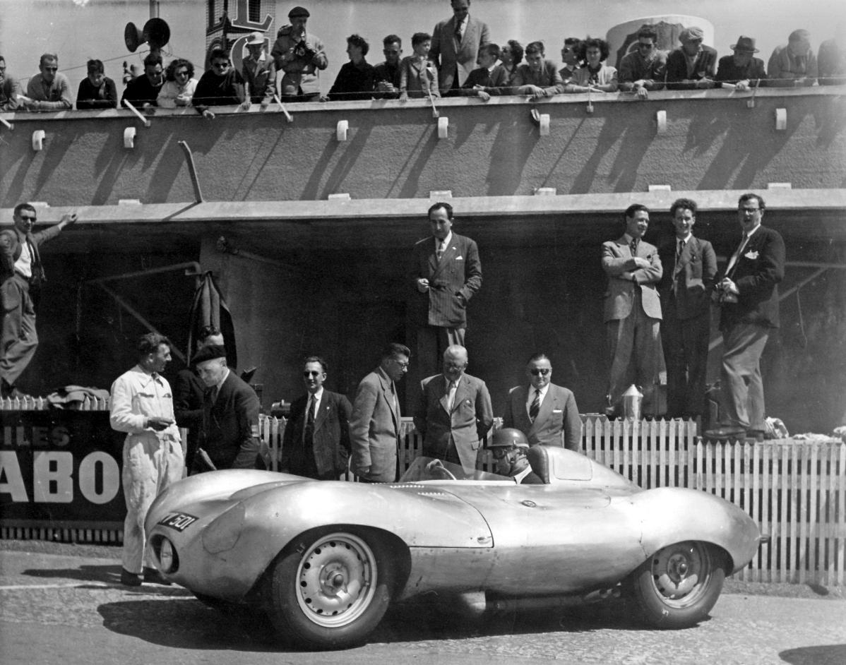 1954 Le Mans Test XKD401 Tony Rolt in first D-type