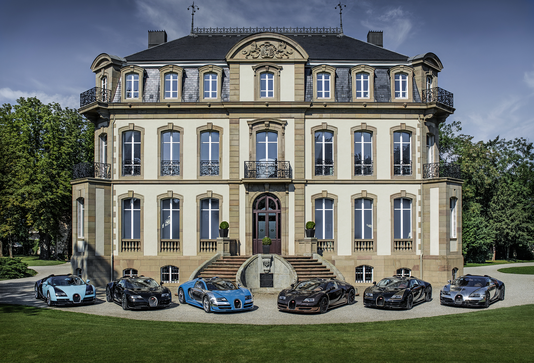 The six Legends at the Bugatti headquarters in Molsheim, France. All 18 vehicles have been sold.