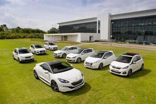 Peugeot (8-car) range with new 64-plates; 108, 208, 308, 508, RCZ, 5008, 3008, 2008