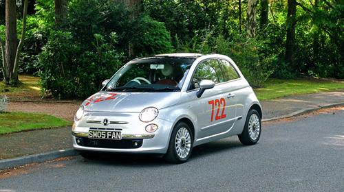 This one-off 2011 Fiat 500 Stirling Moss 722 Tribute has been signed the racing driver.