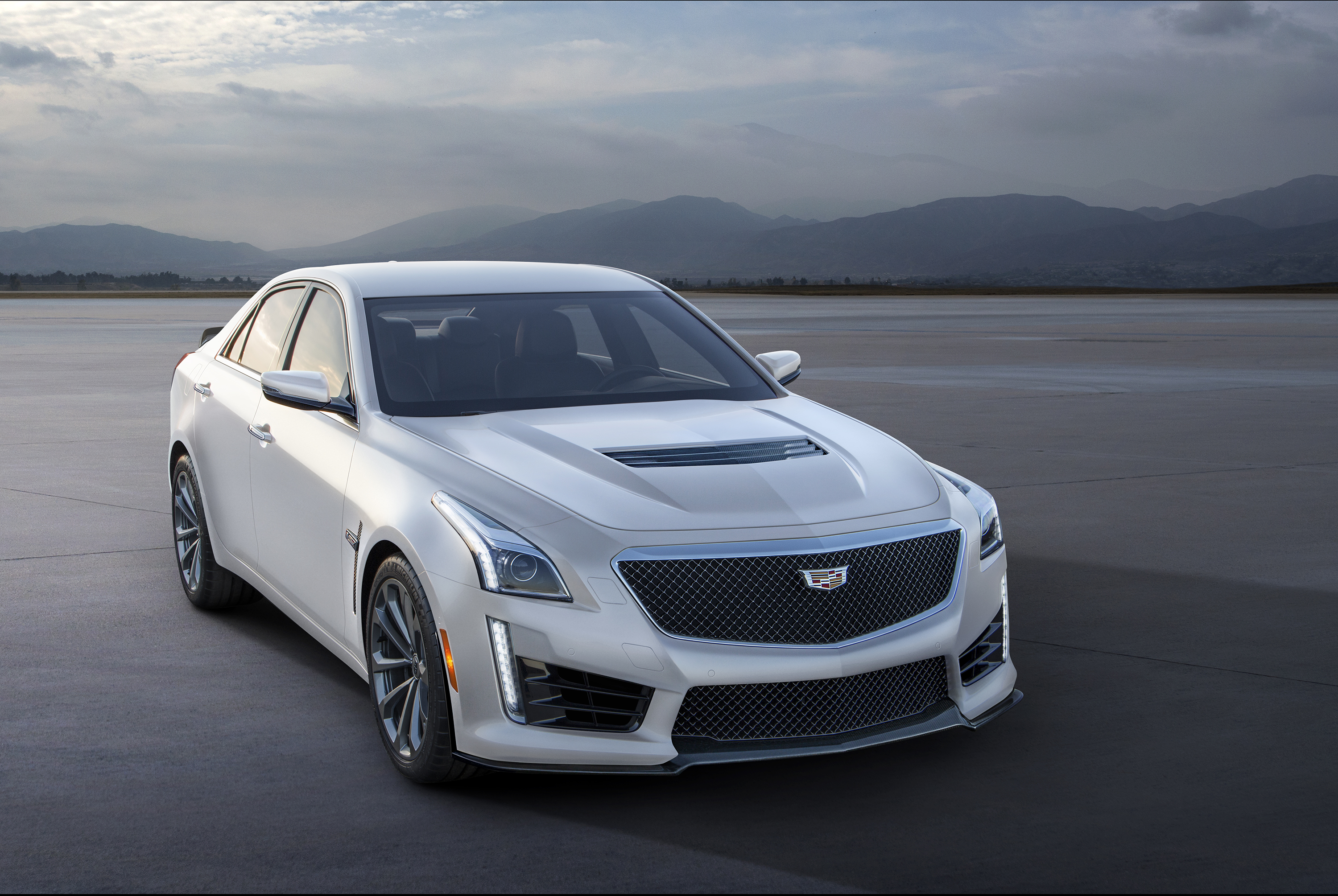 Cadillac will produce exclusive Crystal White Frost editions of its all-new high performance V-Series cars, starting in October. The special package celebrates the new ATS-V Coupe and Sedan, and the new CTS-V super-sedan. Available on all 3 models, the exclusive package is highlighted by special low-gloss Crystal White Frost paint first shown at the world premieres of the ATS-V and CTS-V.