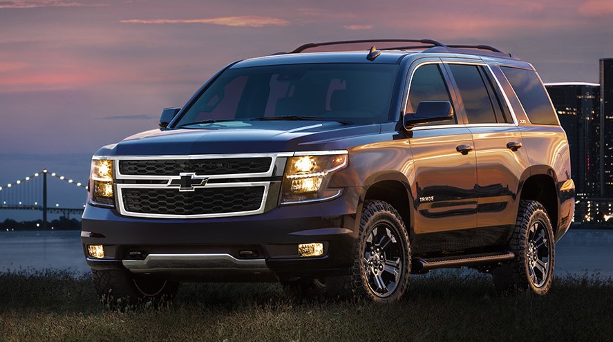 New for 2017, the Tahoe and Suburban are offered with a Z71 Midnight Edition package. The Z71 Midnight includes all of the features found on the Z71 Package including off-road tuned suspension, off-road tires, skid plates, off-road tubular assist steps, fog lamps, tow hooks, sill plates, 3.42 axle, 2-speed transfer case, floor mats, hill descent control, high capacity air cleaner, Z71 badging and more. The Midnight Edition adds 18” black-painted Z71 wheels, roof rack cross rails, black grille insert, and black Chevrolet “bow tie” logos. The Z71 Midnight Tahoe also comes equipped with aggressive Goodyear DuraTrac off-road tires.