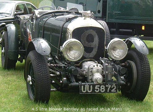 4.5 litre blower Bentley as raced at Le Mans