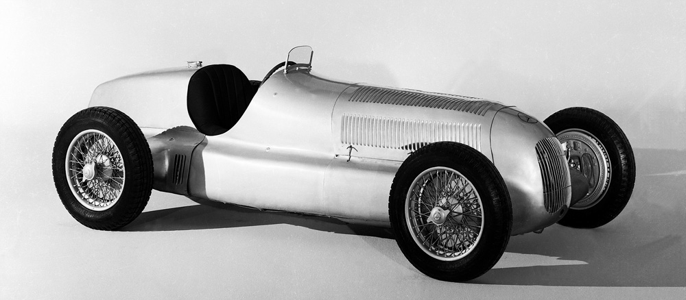 1934 Silberpfeil W 25 Mercedes Benz Silver Arrow Model 12" Formula Racing Car 