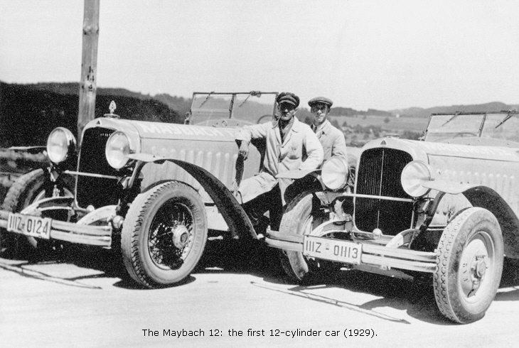 The Maybach 12: the first 12-cylinder car (1929).
