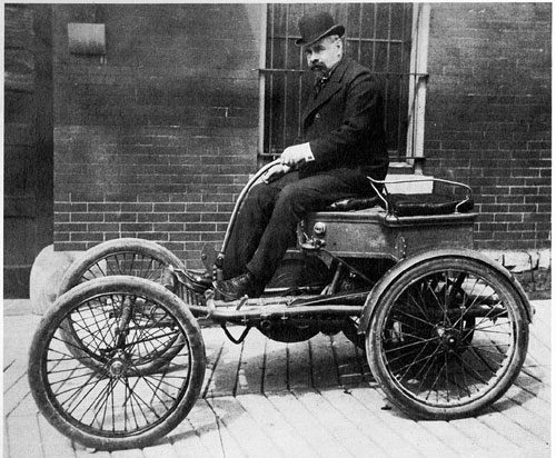 Thomas B. Jeffery and his 1897 Rambler prototype